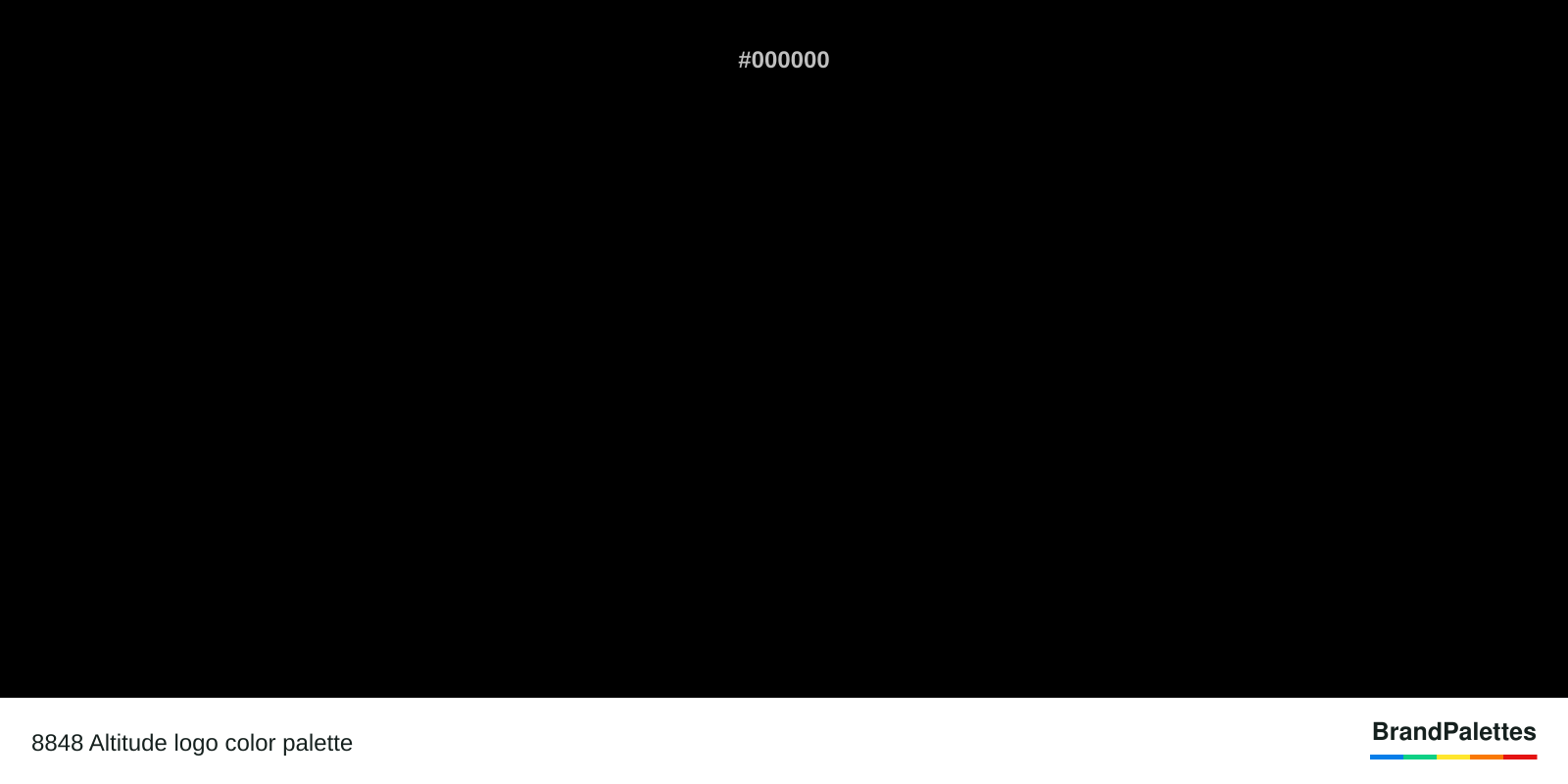 8848 Altitude color palette with Black #000000