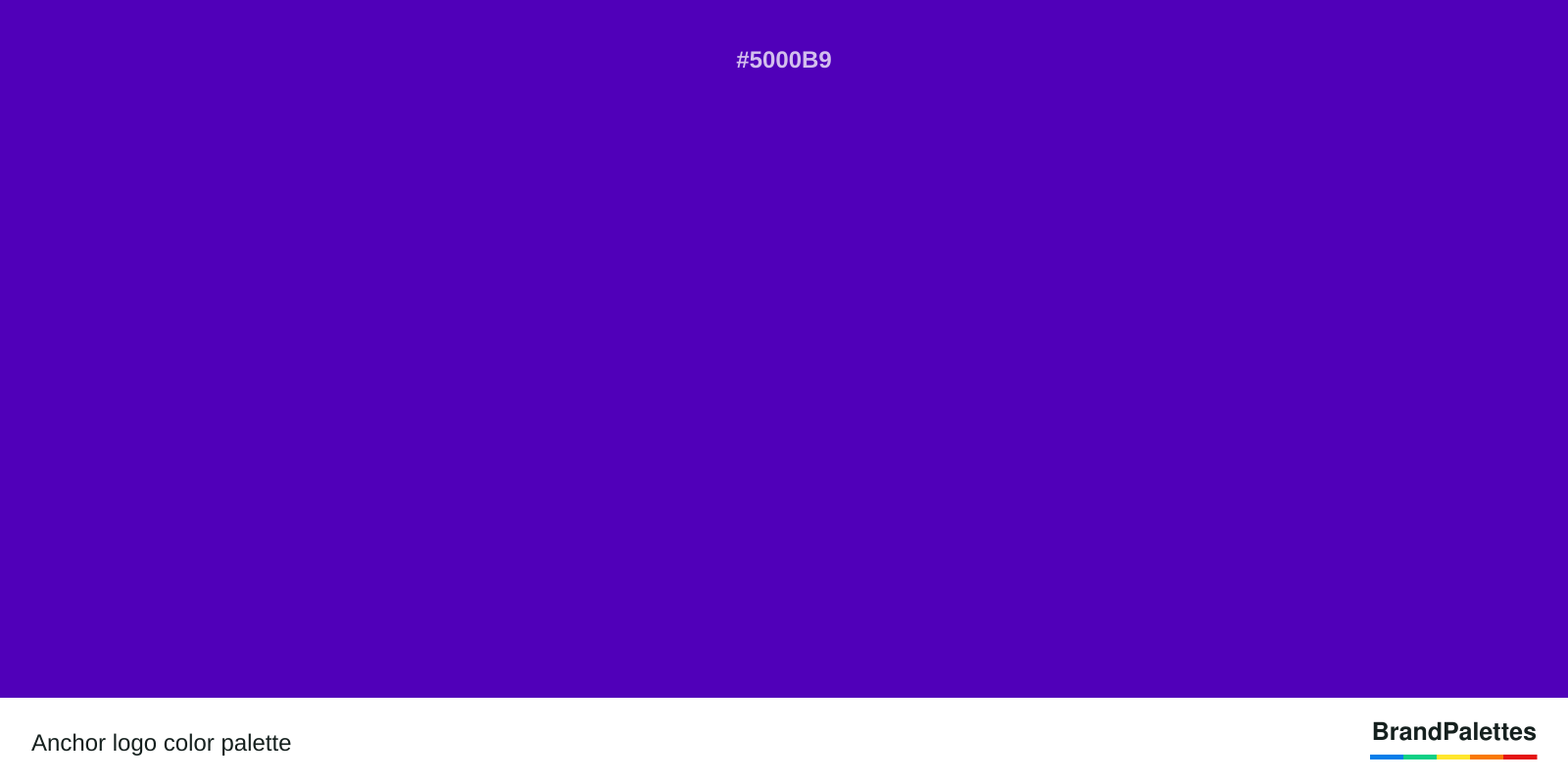 Anchor color palette with Purple #5000B9