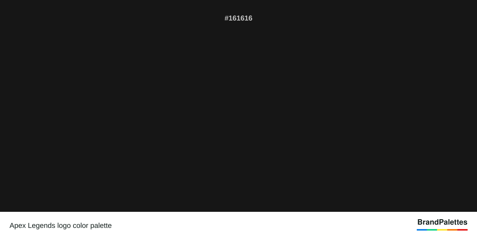Apex Legends color palette with Black #161616