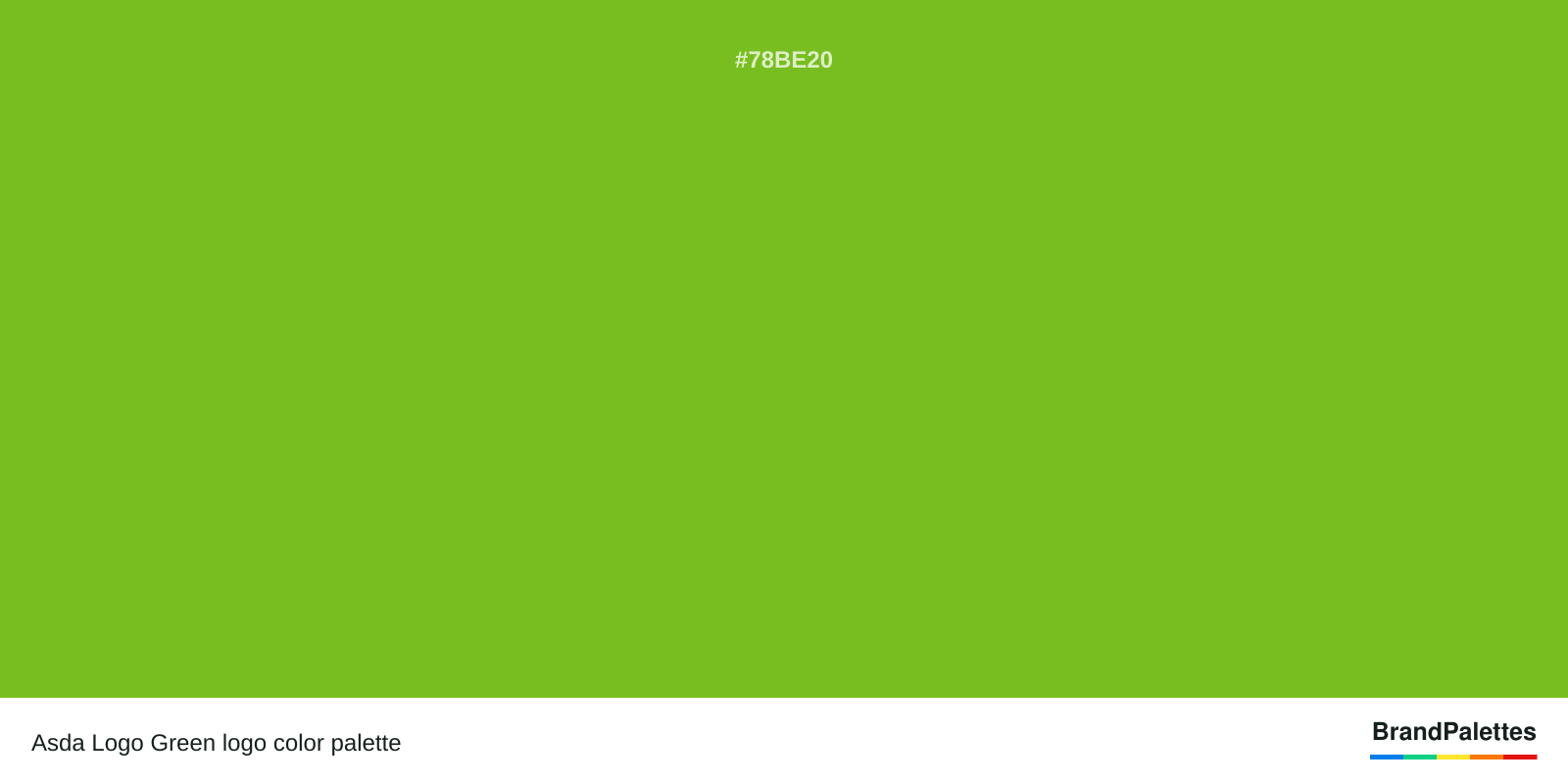 Asda Logo Green color palette with Dark Lemon Lime #78BE20