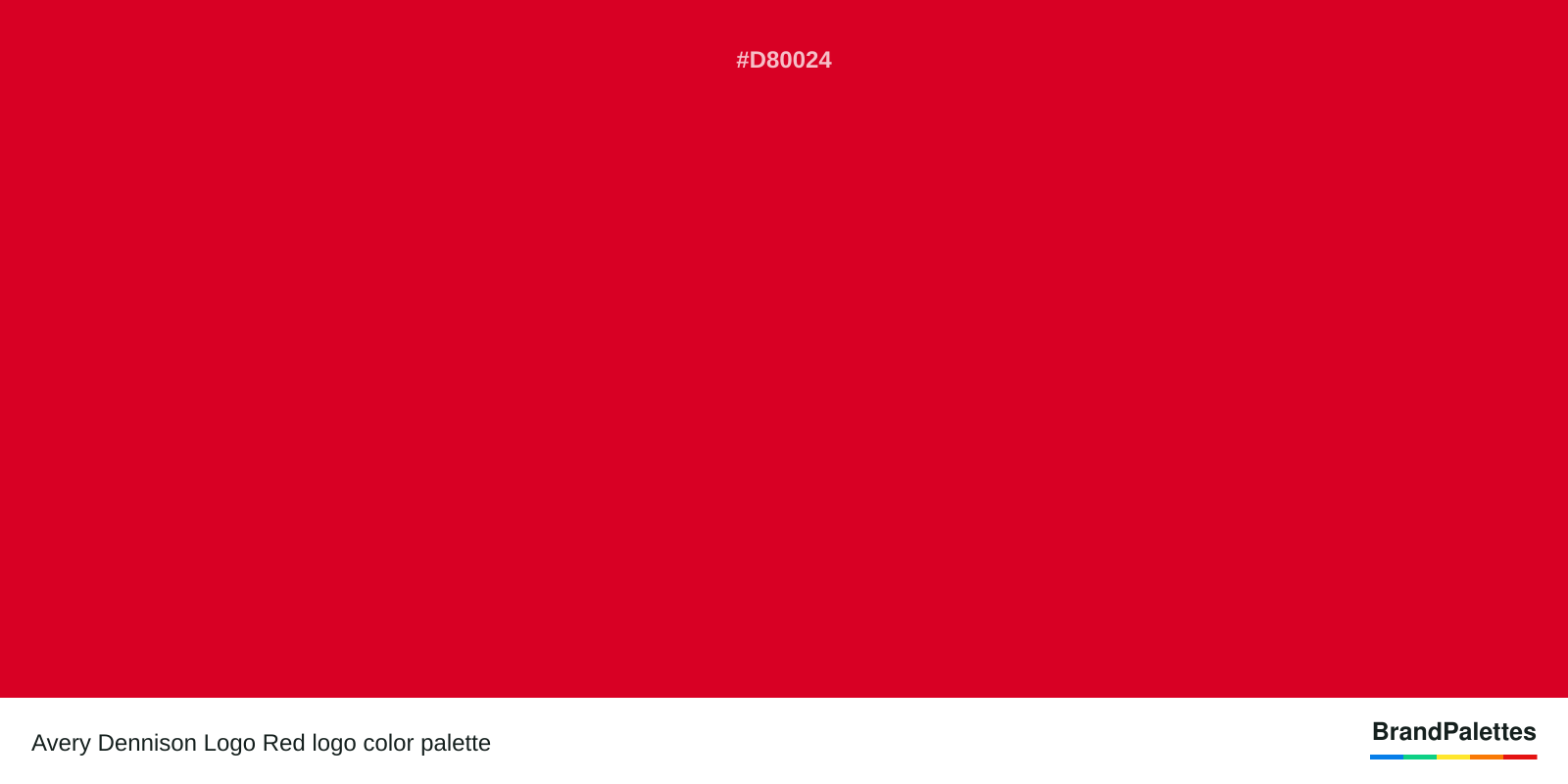 Avery Dennison Logo Red color palette with Blood Orange #D80024