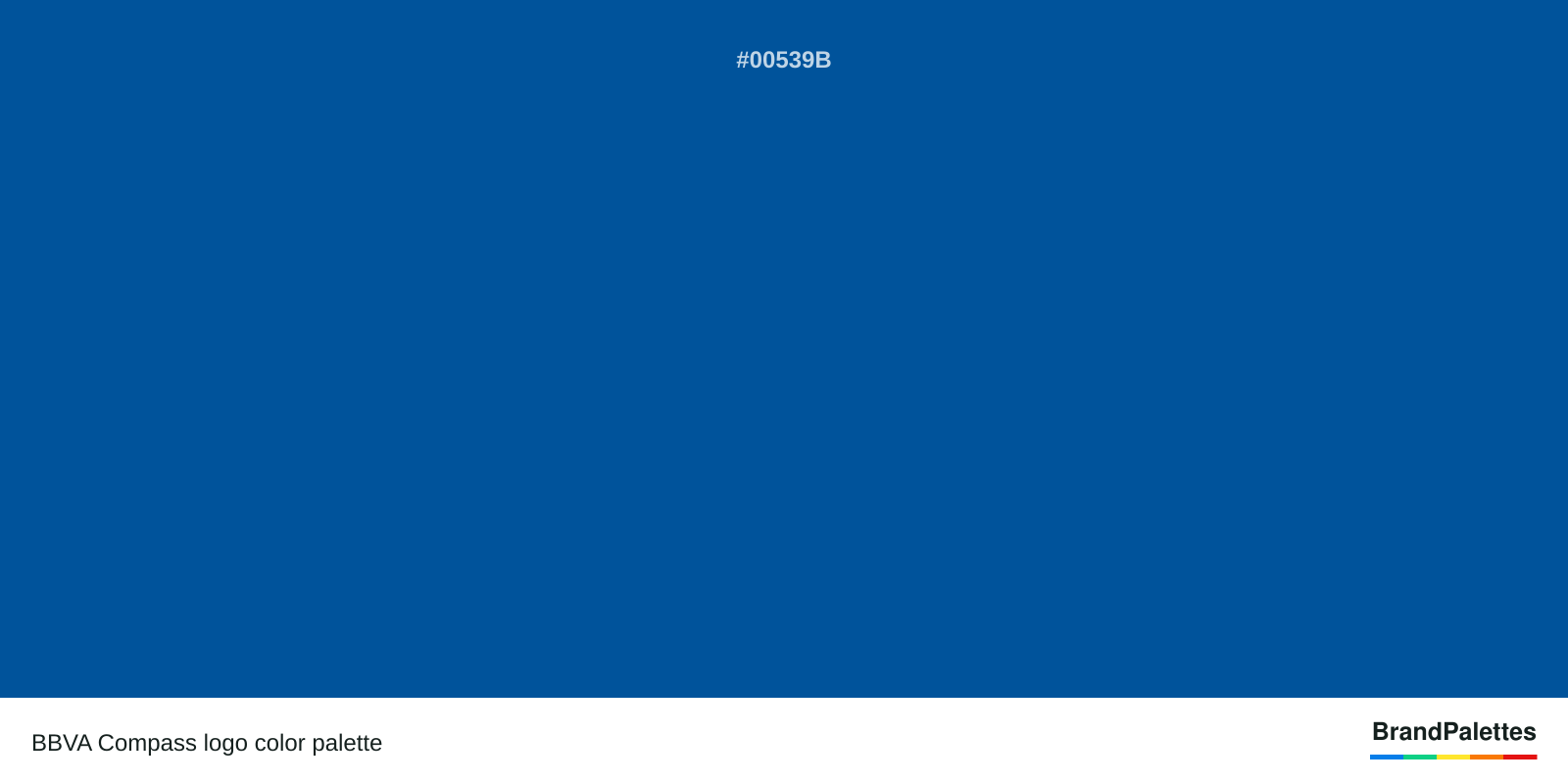 BBVA Compass color palette with Usafa Blue #00539B