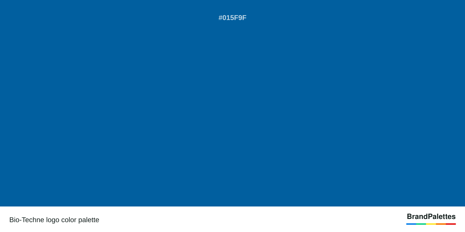 Bio-Techne color palette with Blue #015F9F