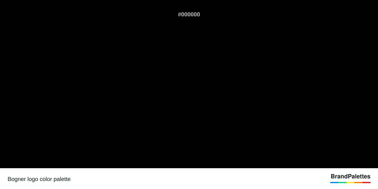 Bogner color palette with Black #000000