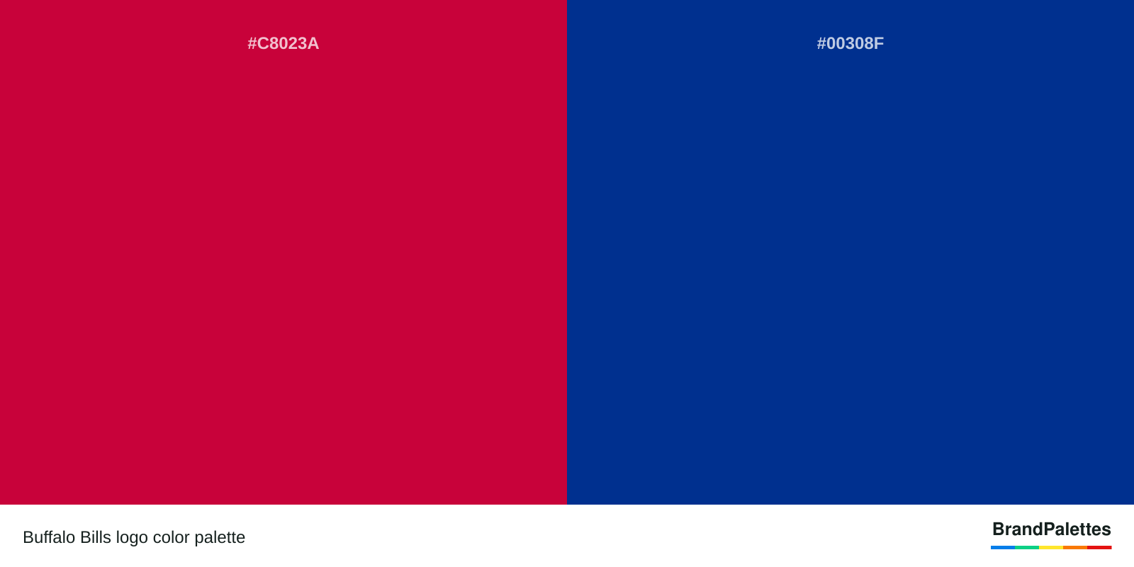 Buffalo Bills color palette with Ncs Red #C8023A, Usaf Air Force Blue #00308F