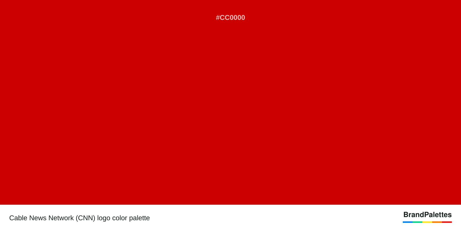 Cable News Network (CNN) color palette with Boston University Red #CC0000