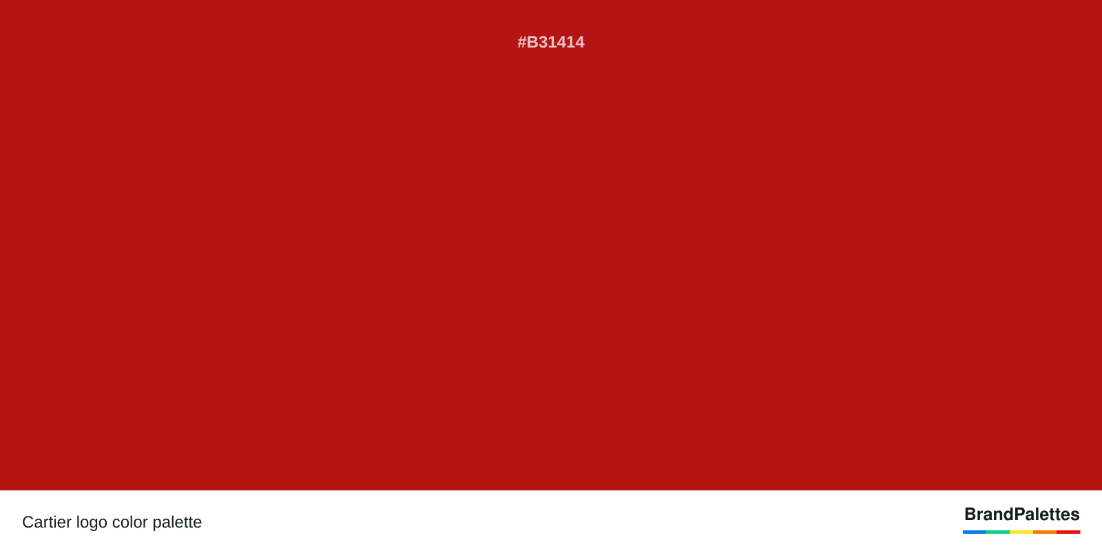 Cartier color palette with Red #B31414