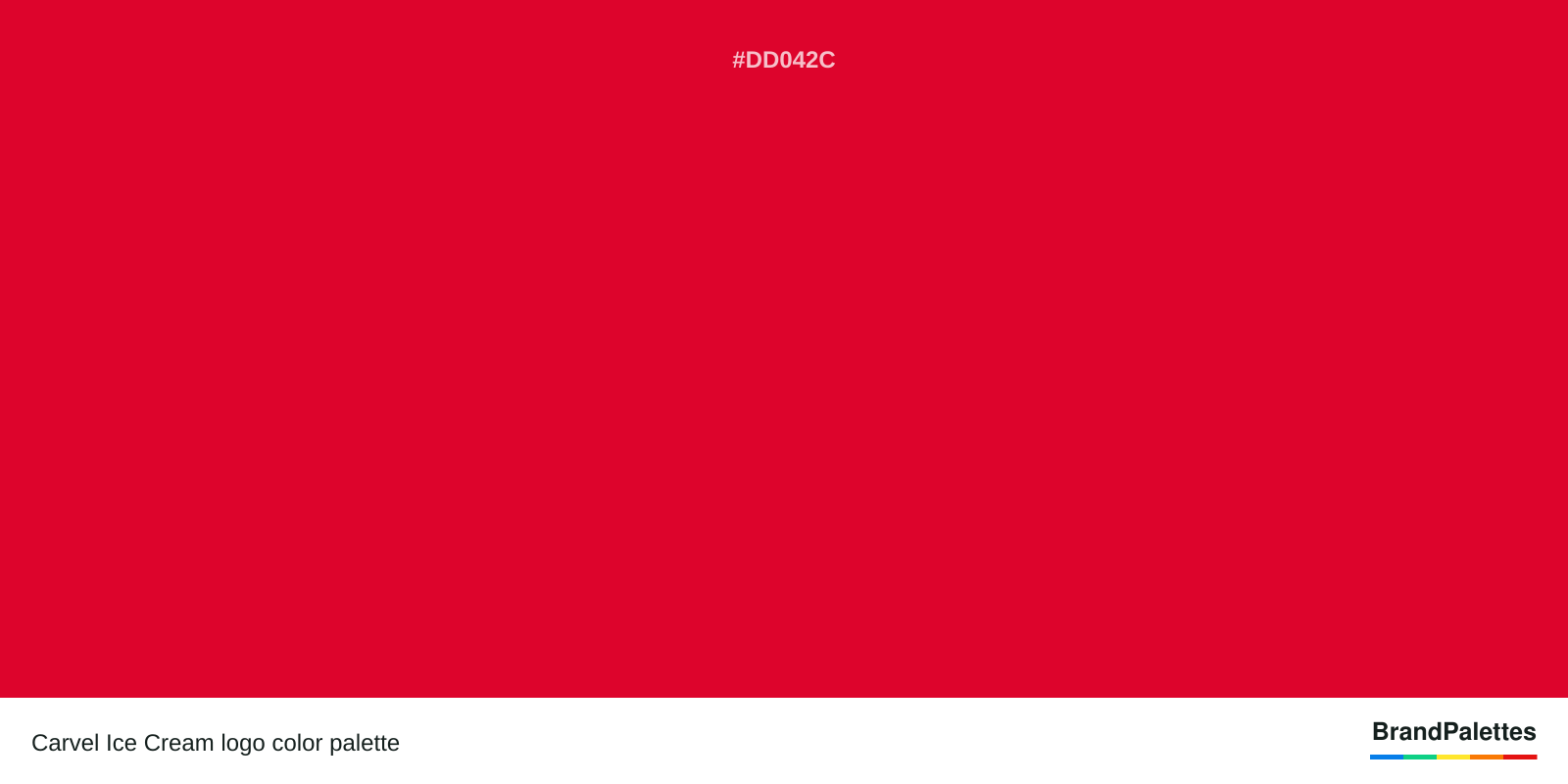 Carvel Ice Cream color palette with Medium Candy Apple Red #DD042C