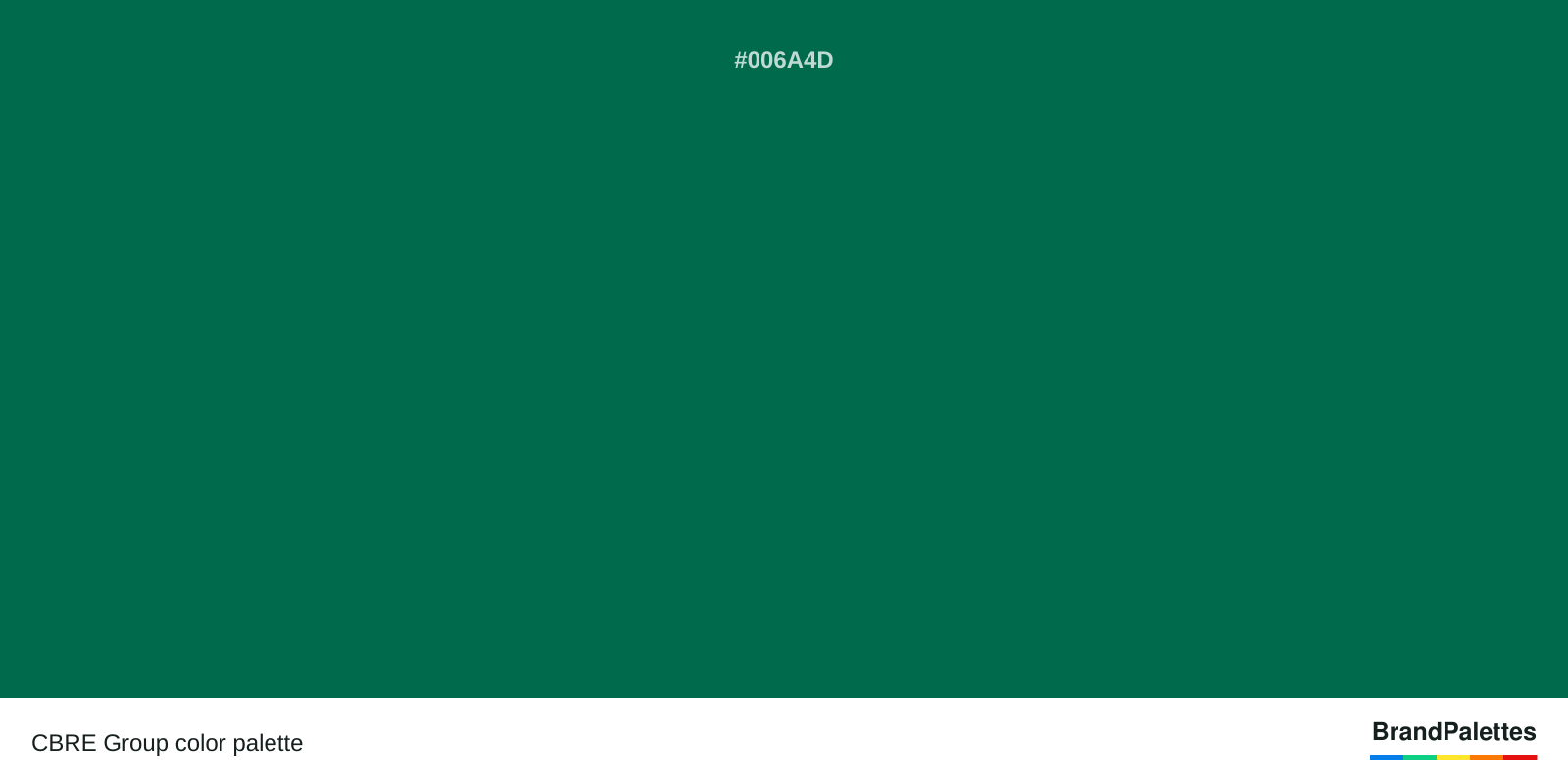 CBRE Group color palette with Bangladesh Green #006A4D