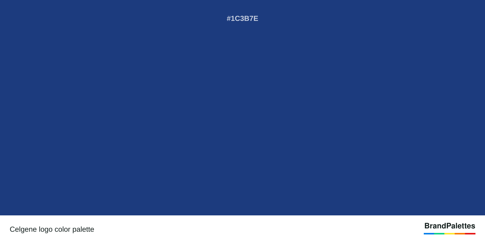 Celgene color palette with Dark Cornflower Blue #1C3B7E