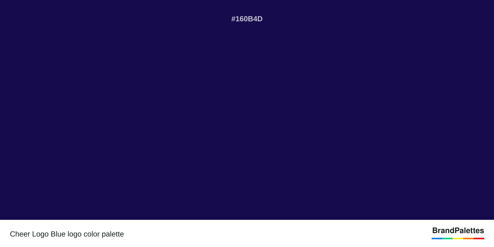 Cheer Logo Blue color palette with Cetacean Blue #160B4D