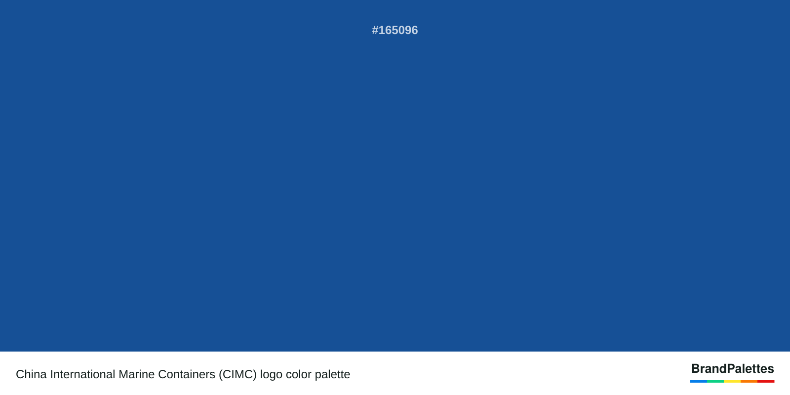 China International Marine Containers (CIMC) color palette with Yale Blue #165096