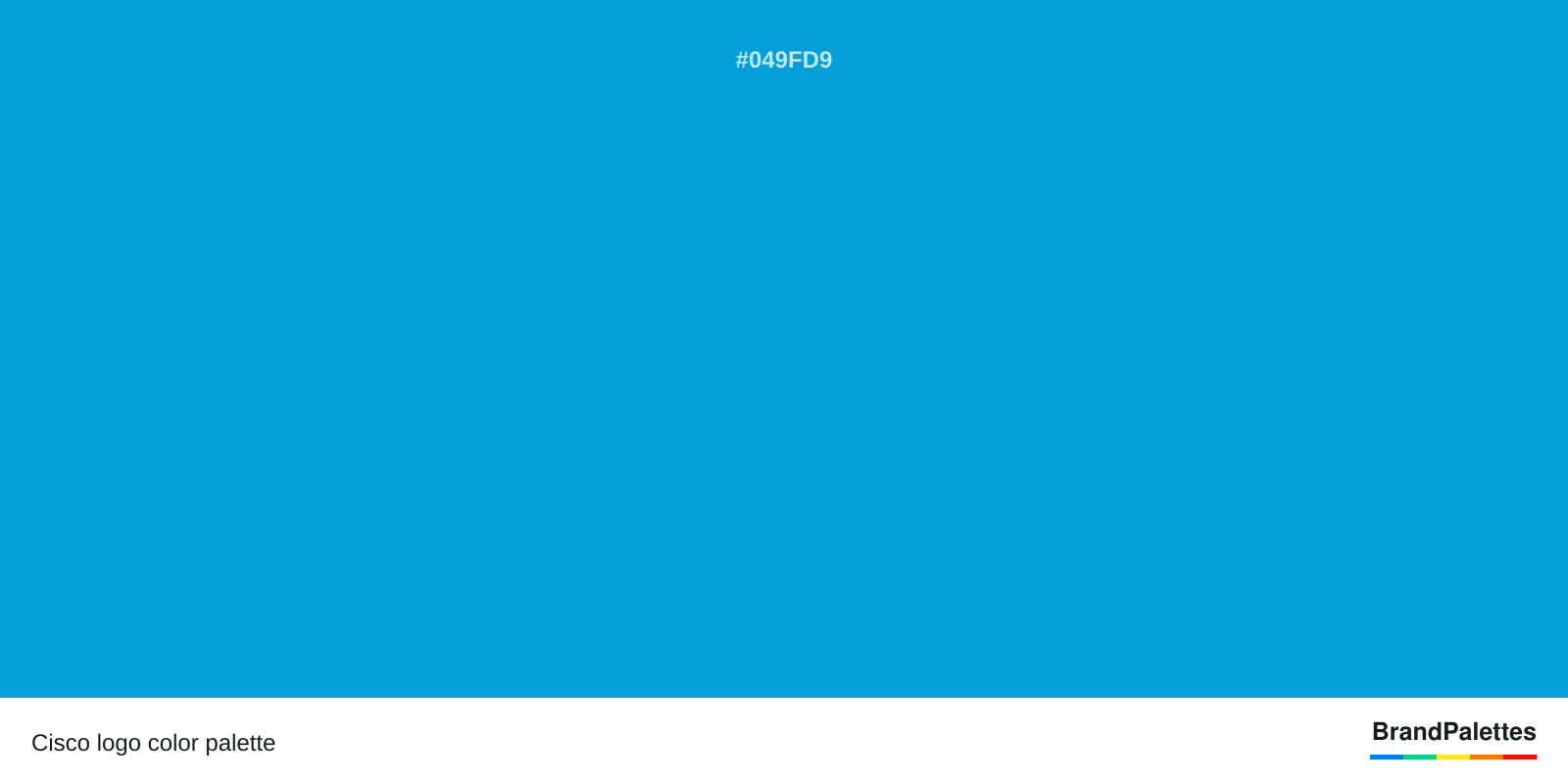 Cisco color palette with Blue #049FD9