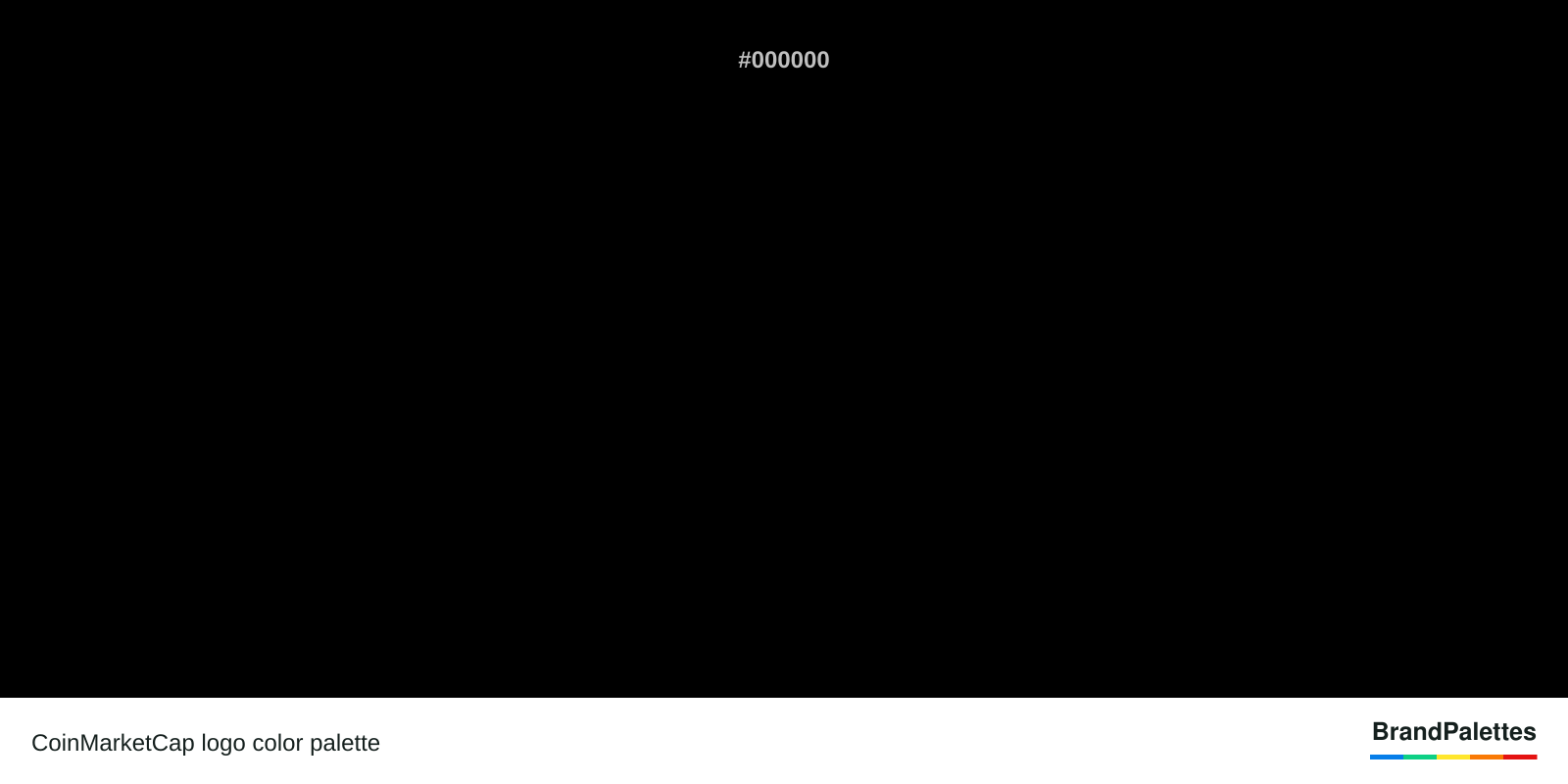CoinMarketCap color palette with Black #000000