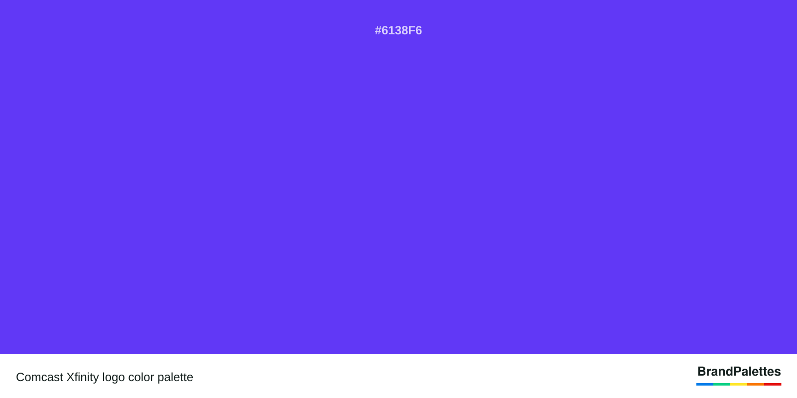 Comcast Xfinity color palette with Purple #6138F6