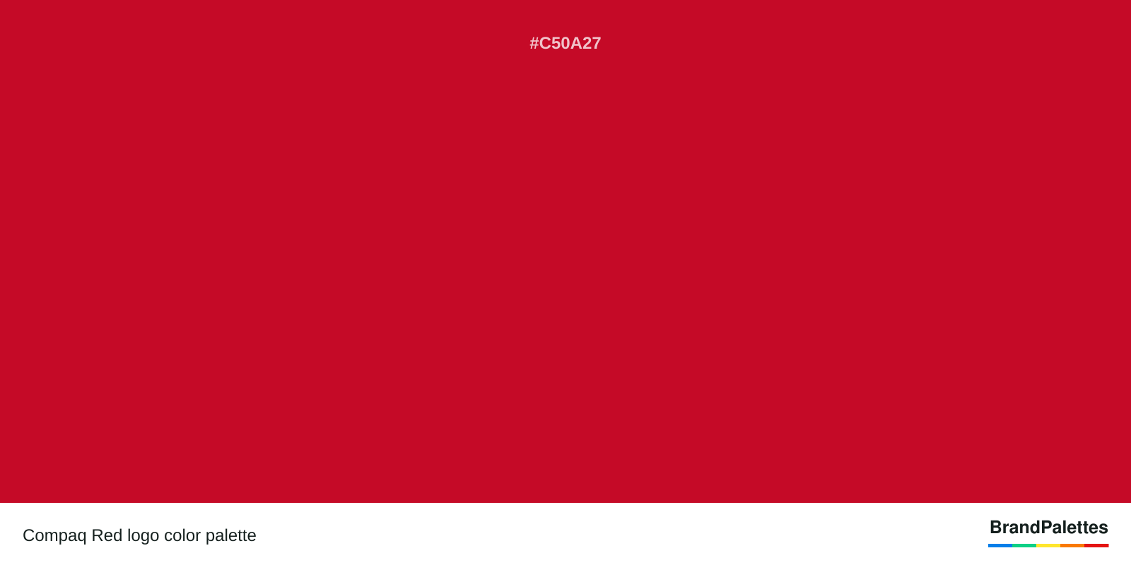 Compaq Red color palette with Philippine Red #C50A27