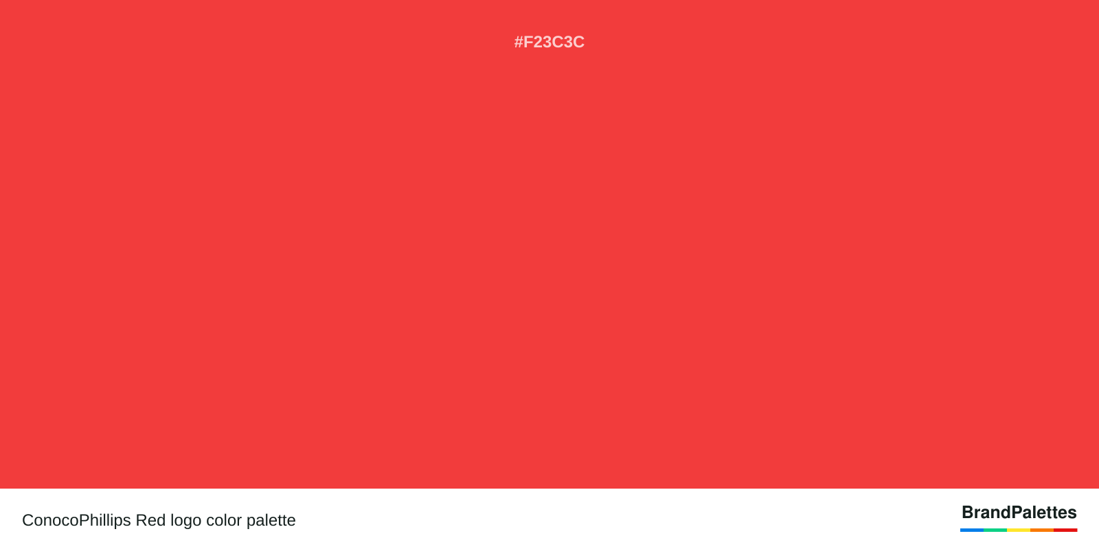 ConocoPhillips Red color palette with Deep Carmine Pink #F23C3C