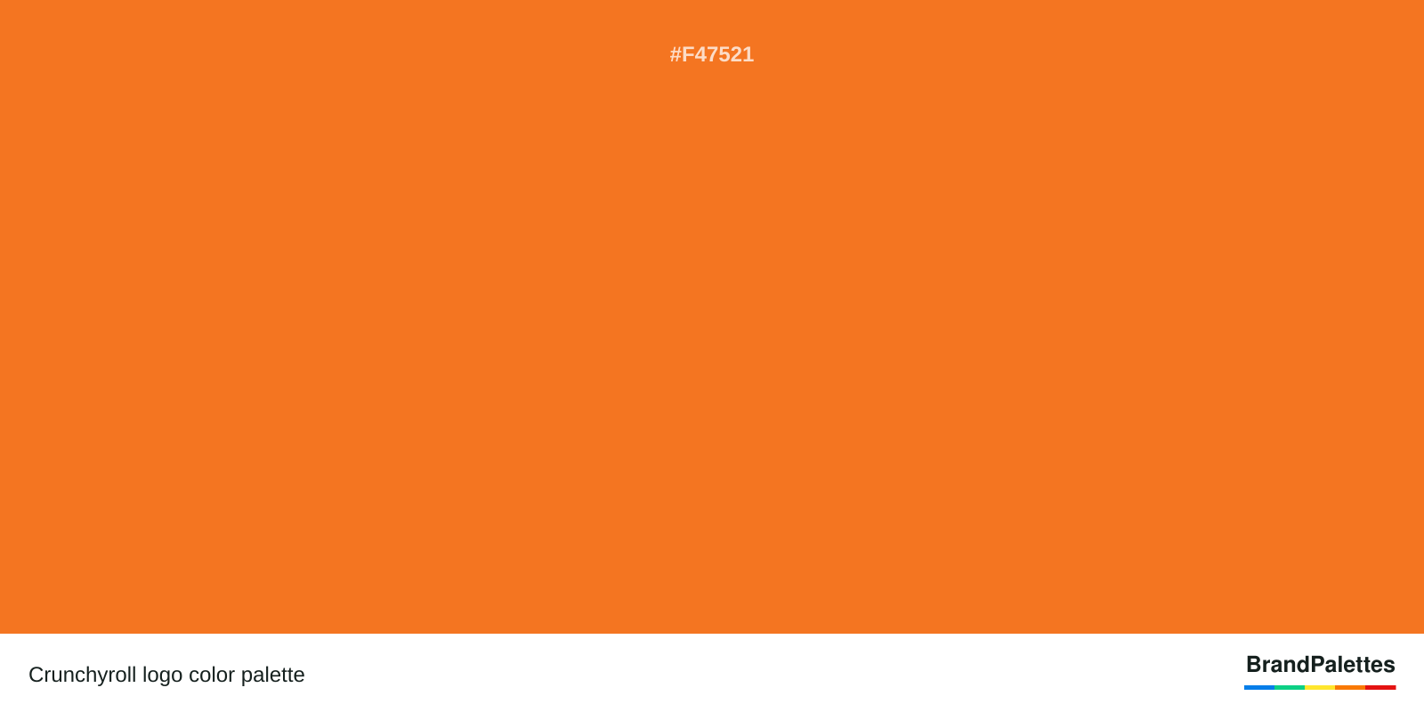 Crunchyroll color palette with Orange #F47521