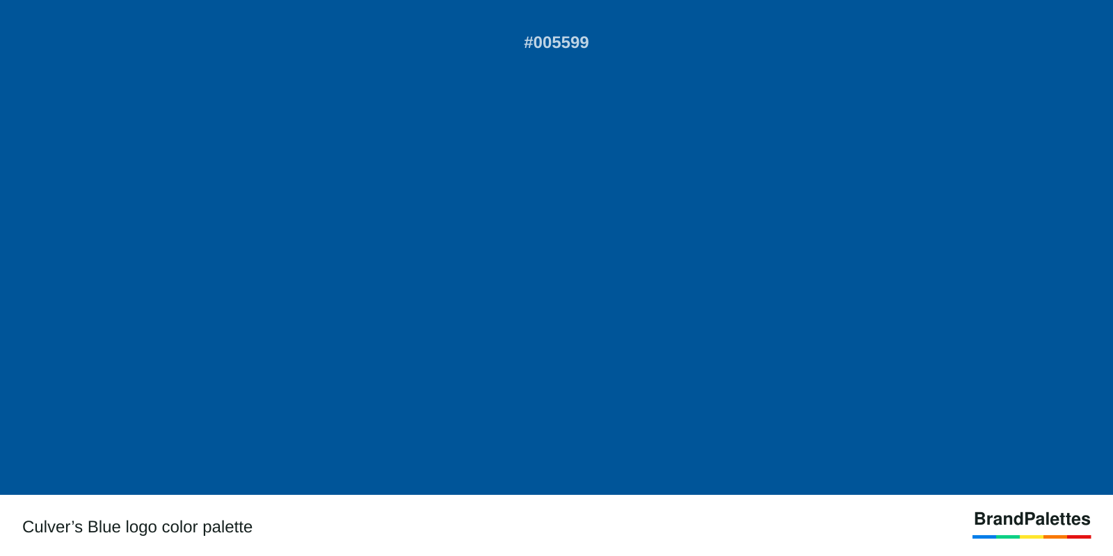 Culver’s Blue color palette with Usafa Blue #005599
