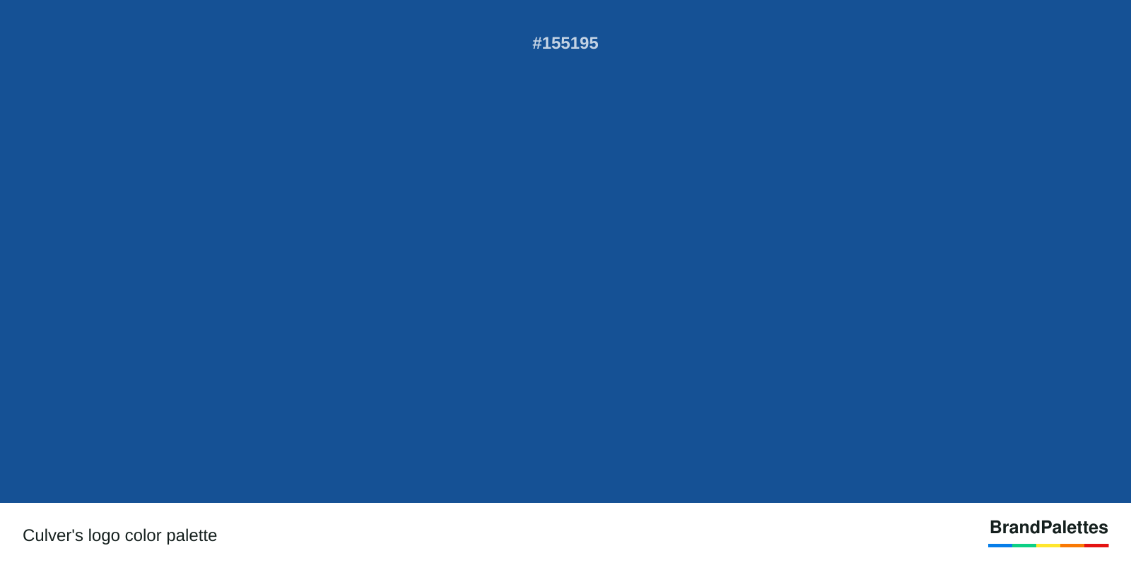 Culver's color palette with Blue #155195