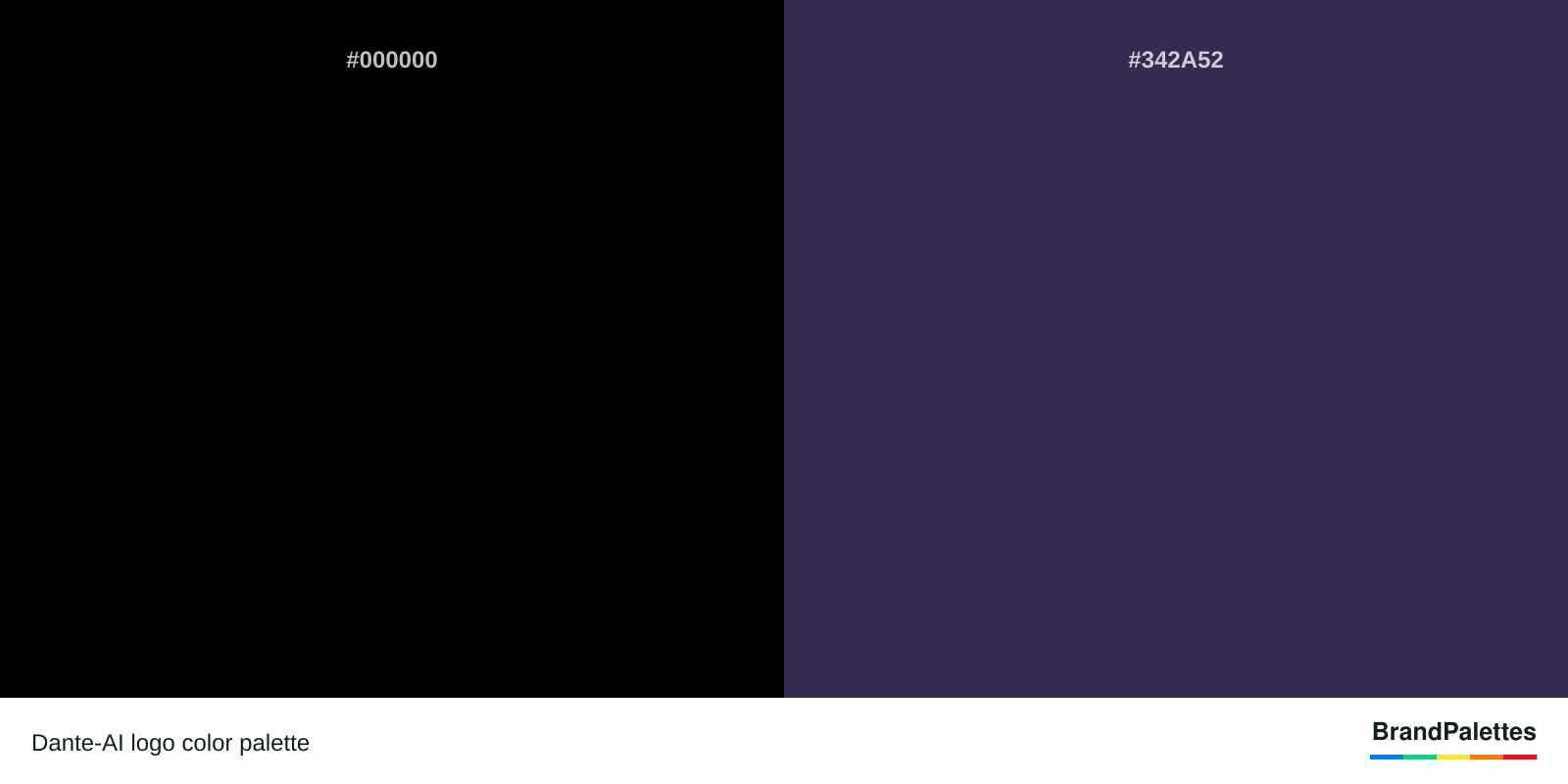 Dante-AI color palette with Black #000000, Dark Purple #342A52