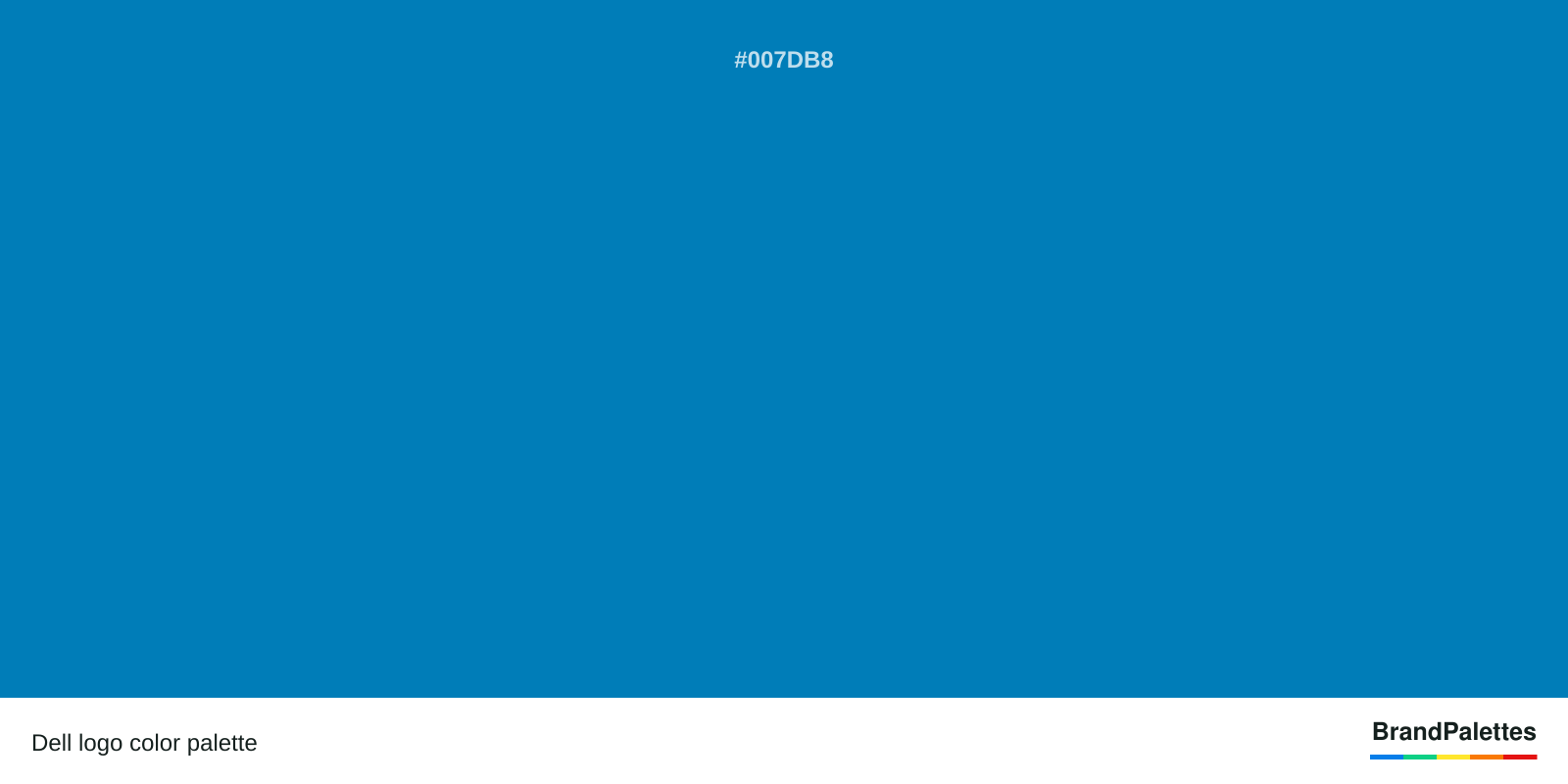 Dell color palette with Blue #007DB8