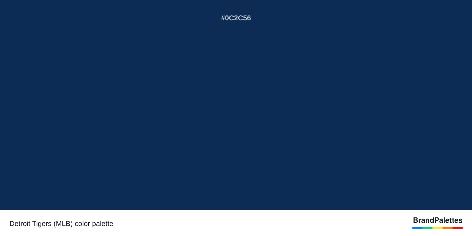 Detroit Tigers (MLB) color palette with Prussian Blue #0C2C56