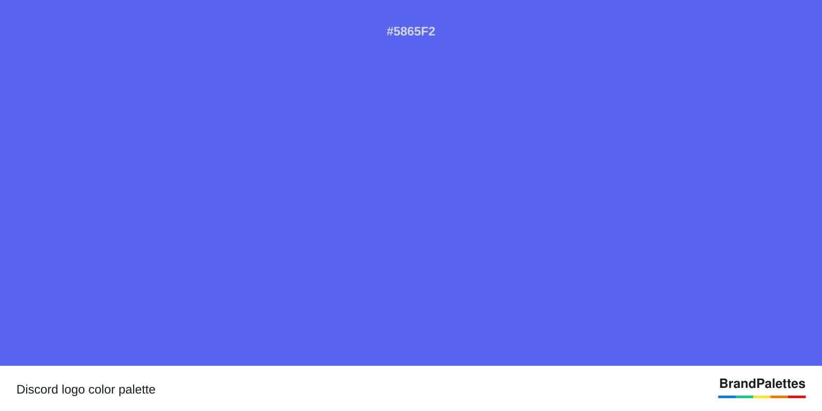 Discord color palette with Blurple #5865F2
