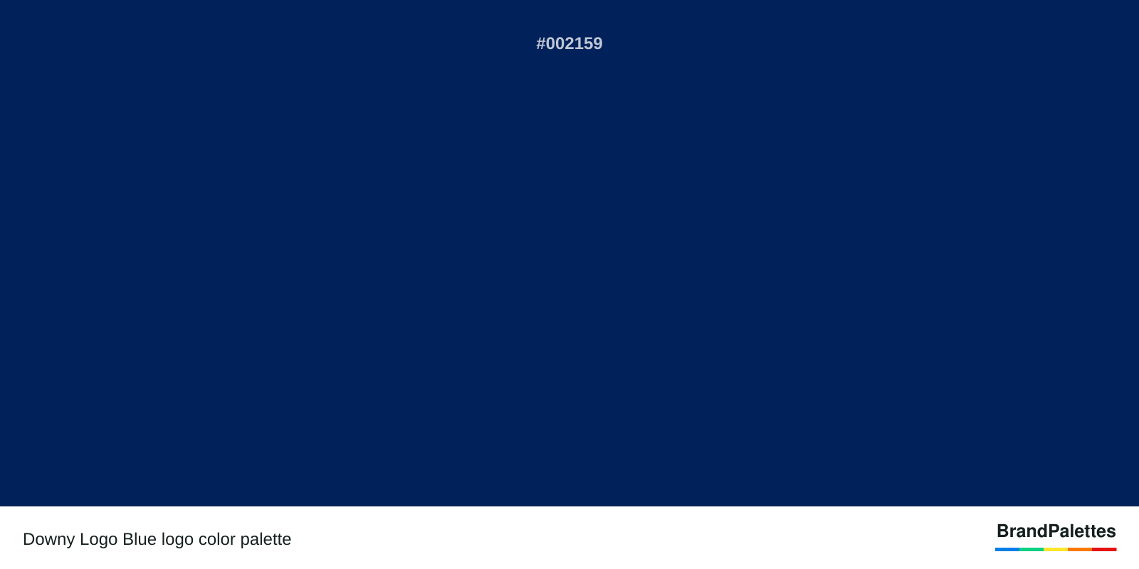 Downy Logo Blue color palette with Cool Black #002159