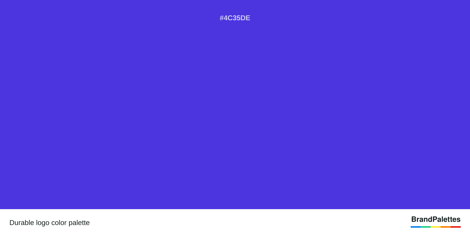 Durable color palette with Electric Blue #4C35DE