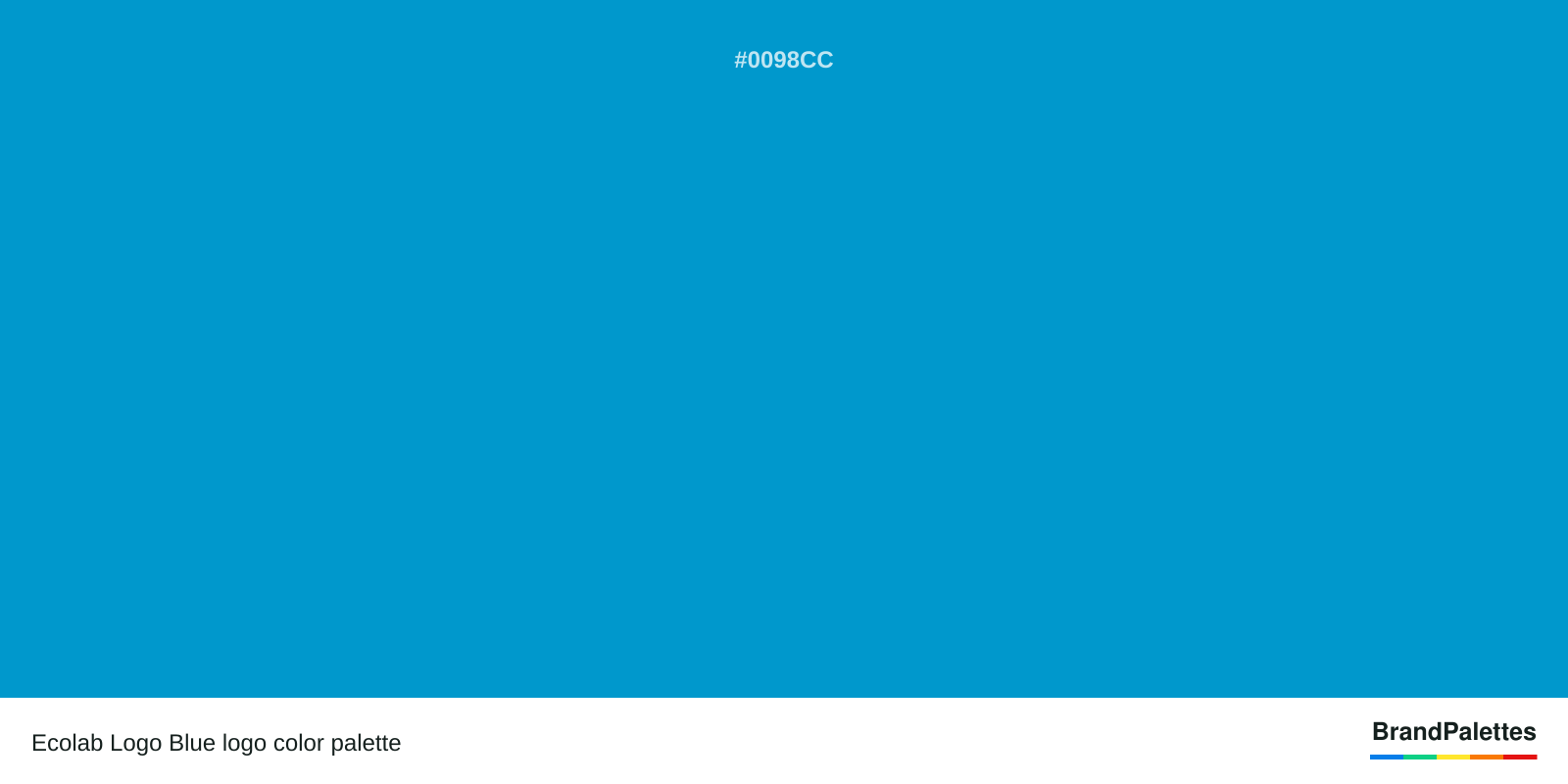 Ecolab Logo Blue color palette with Rich Electric Blue #0098CC