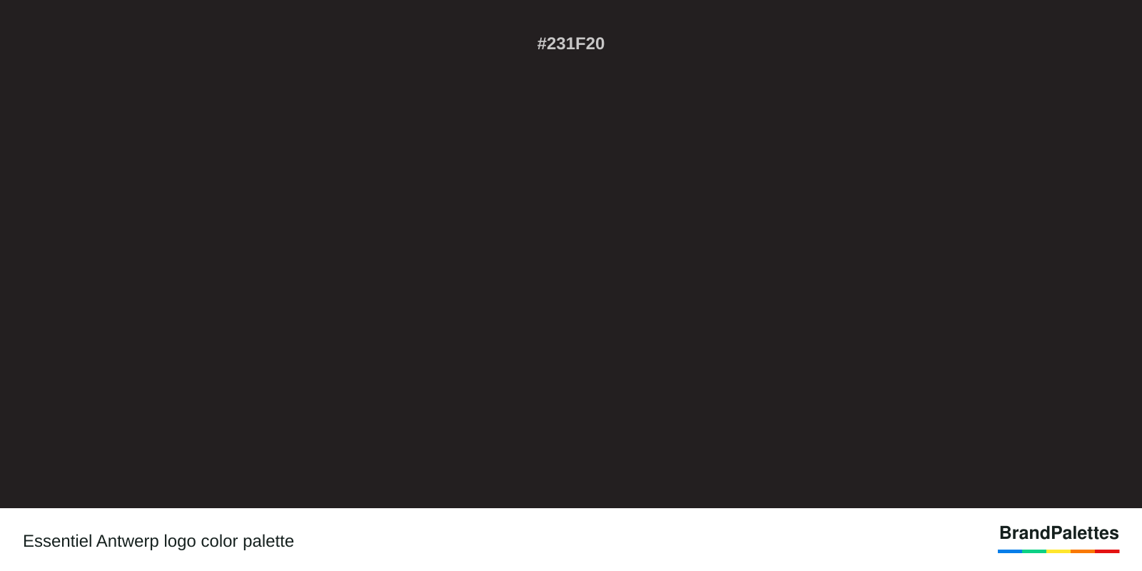 Essentiel Antwerp color palette with Black Olive #231F20
