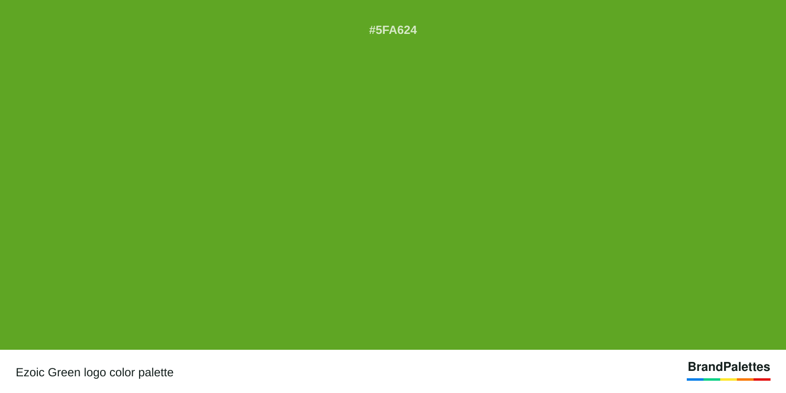 Ezoic Green color palette with Ryb Green #5FA624