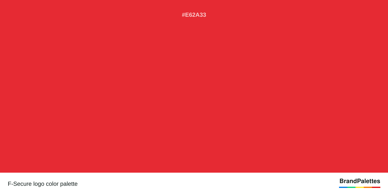 F-Secure color palette with Alizarin Crimson #E62A33