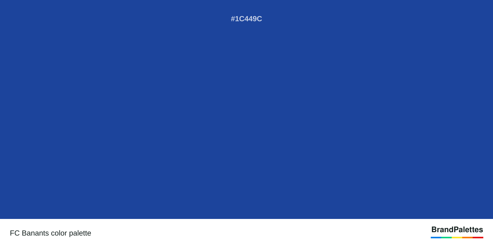 FC Banants color palette with Yale Blue #1C449C