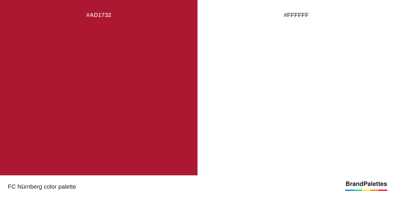 FC Nürnberg color palette with American Red #AD1732, White #FFFFFF