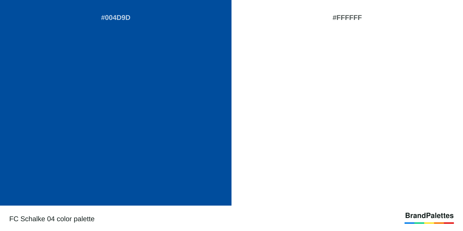 FC Schalke 04 color palette with Usafa Blue #004D9D, White #FFFFFF
