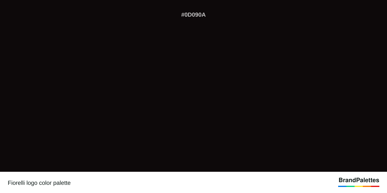 Fiorelli color palette with Black Russian #0D090A