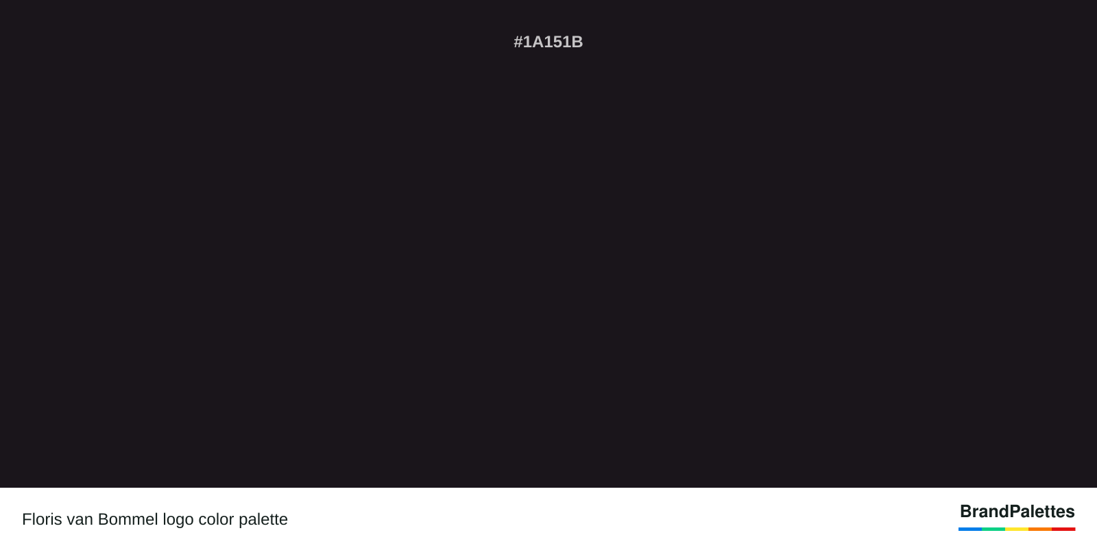 Floris van Bommel color palette with Smoky Black #1A151B