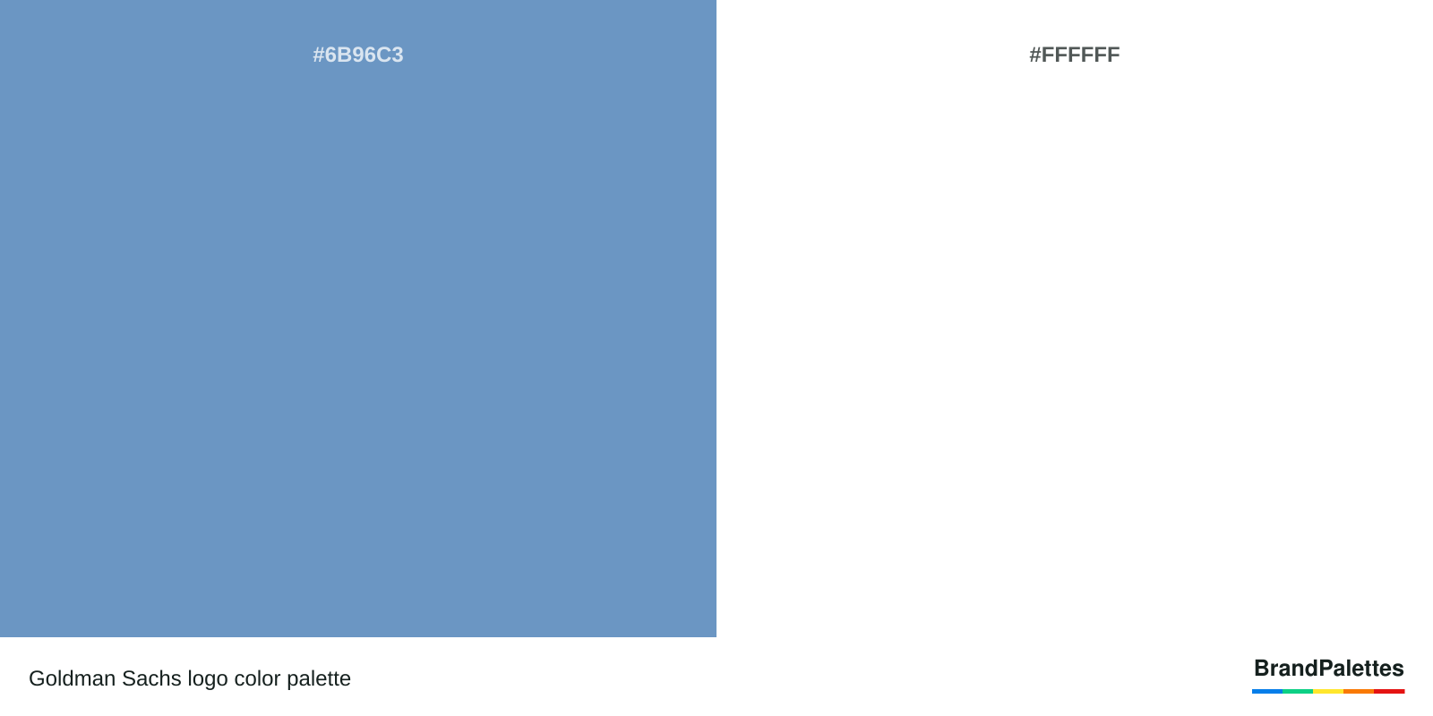Goldman Sachs color palette with Blue #6B96C3, White #FFFFFF