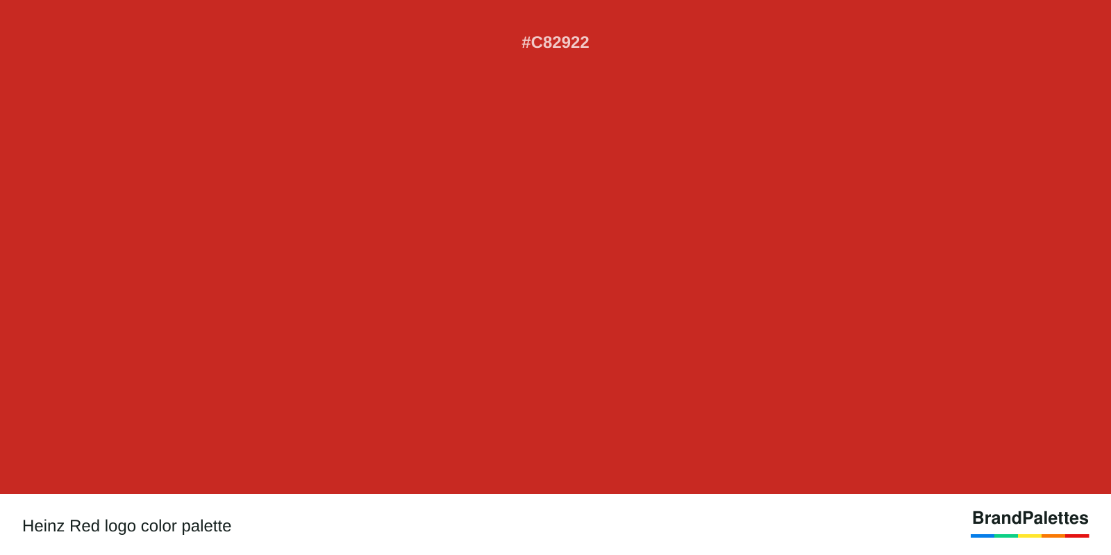 Heinz Red color palette with Fire Engine Red #C82922