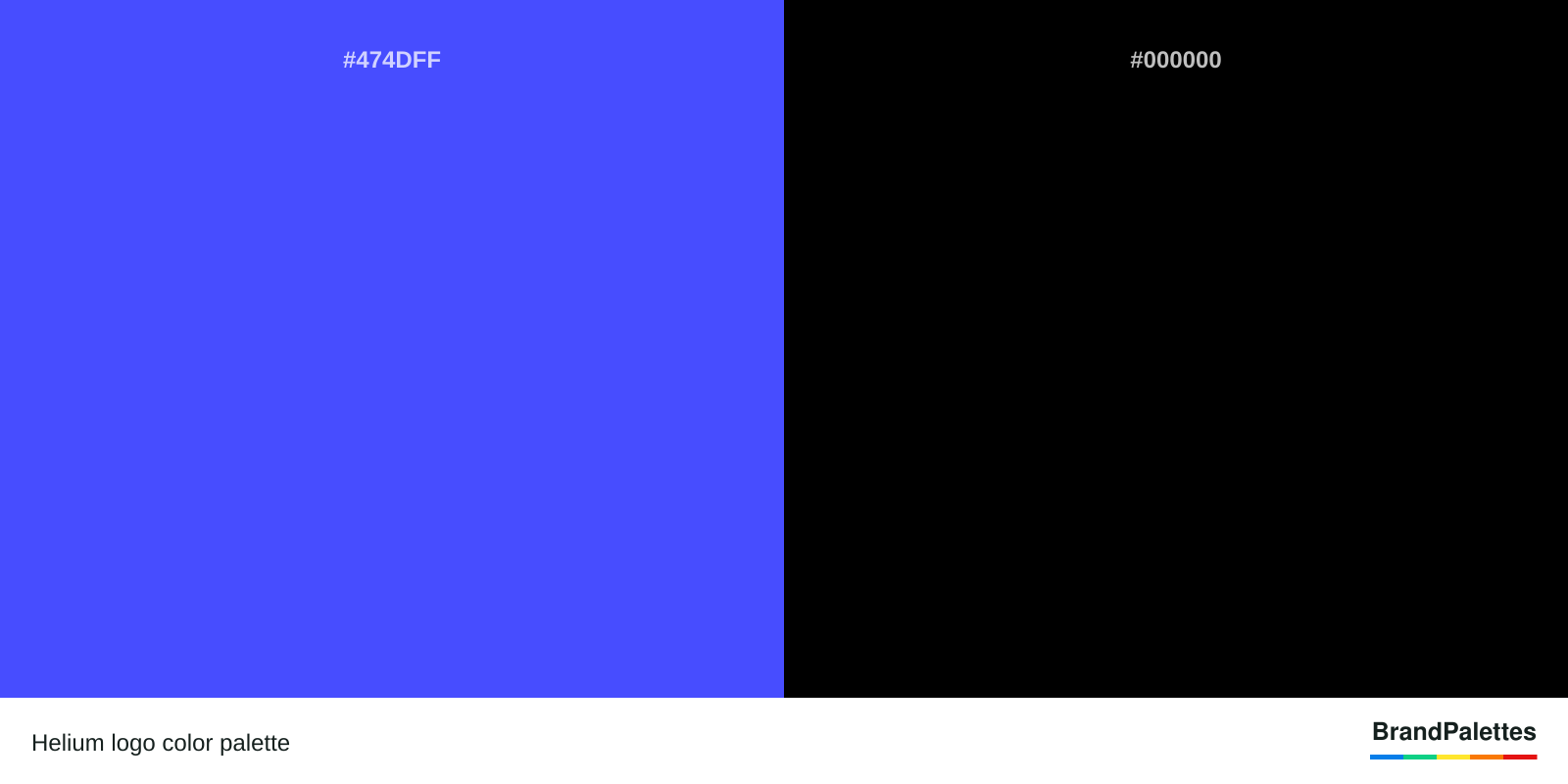 Helium color palette with Blue #474DFF, Black #000000