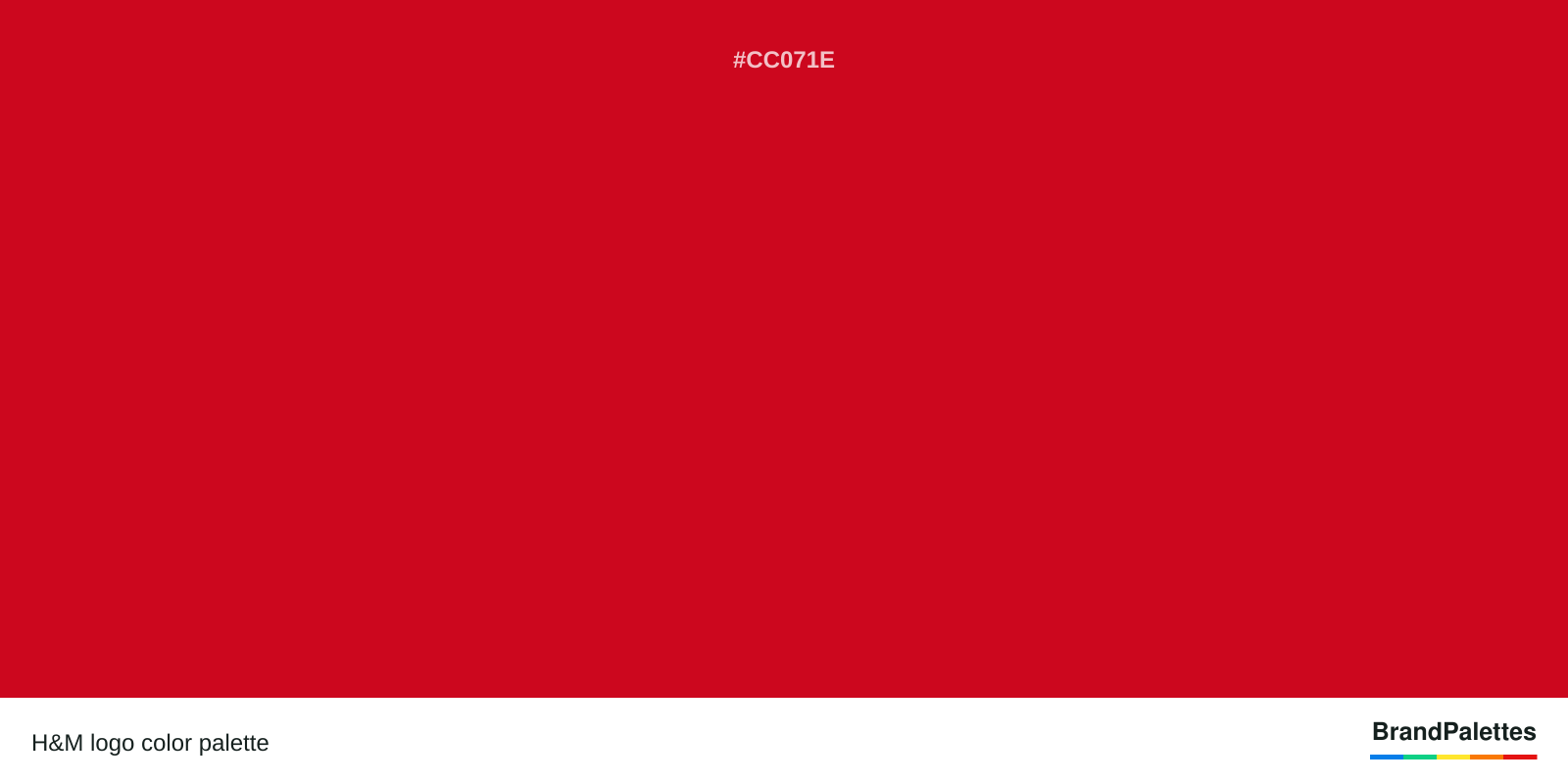 H&M color palette with Red #CC071E