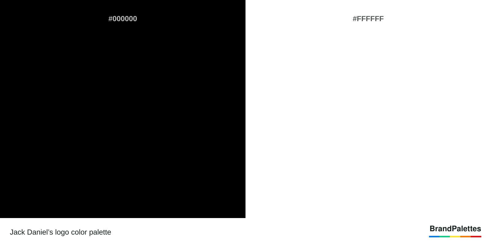 Jack Daniel’s color palette with Black #000000, White #FFFFFF
