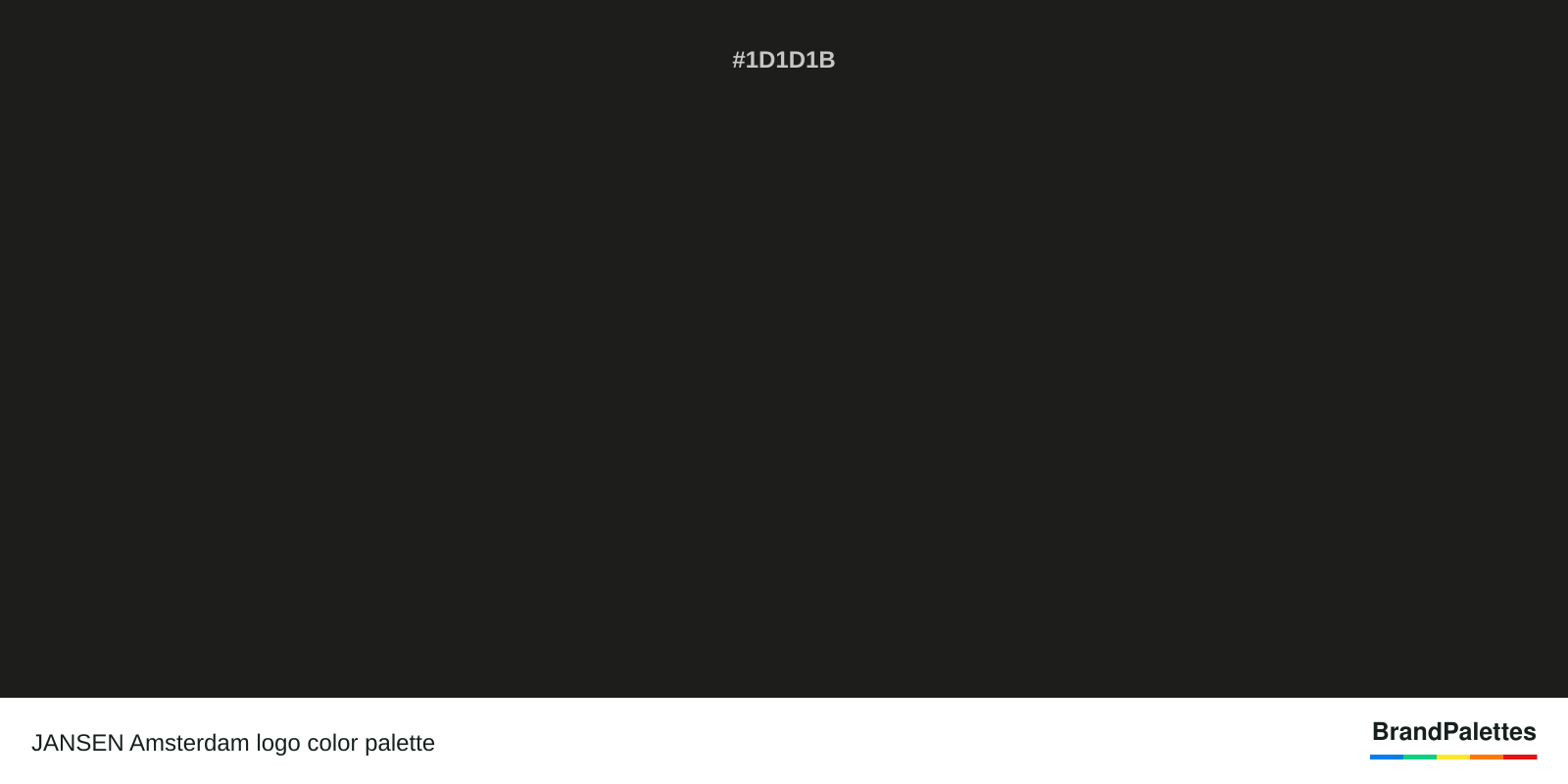 JANSEN Amsterdam color palette with Jet Black #1D1D1B