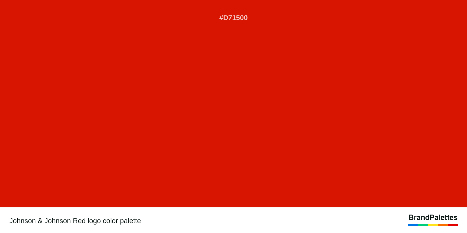 Johnson & Johnson Red color palette with Rosso Corsa #D71500