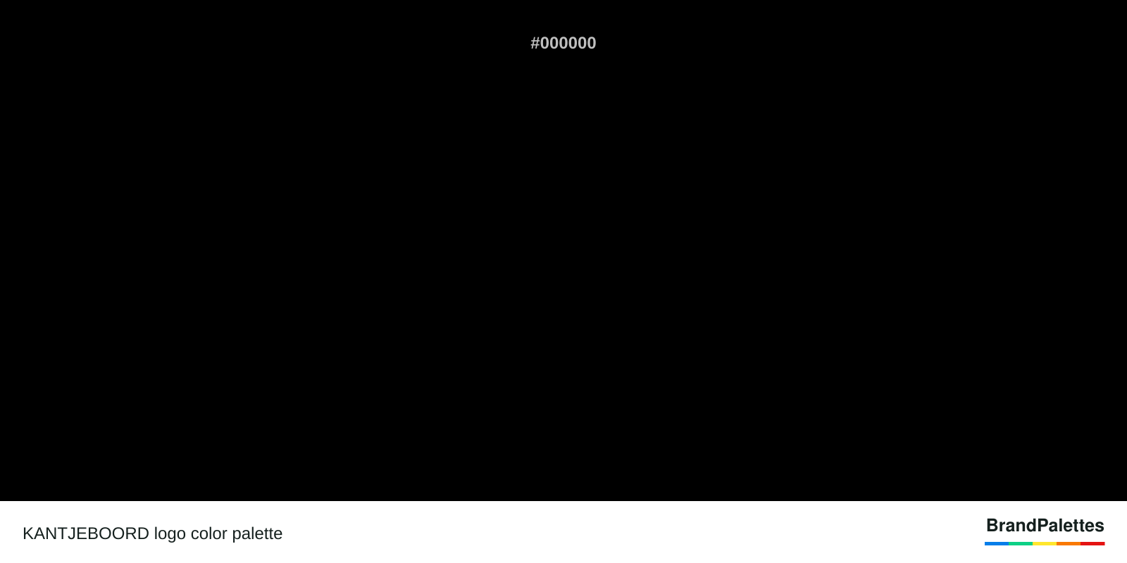 KANTJEBOORD color palette with Black #000000