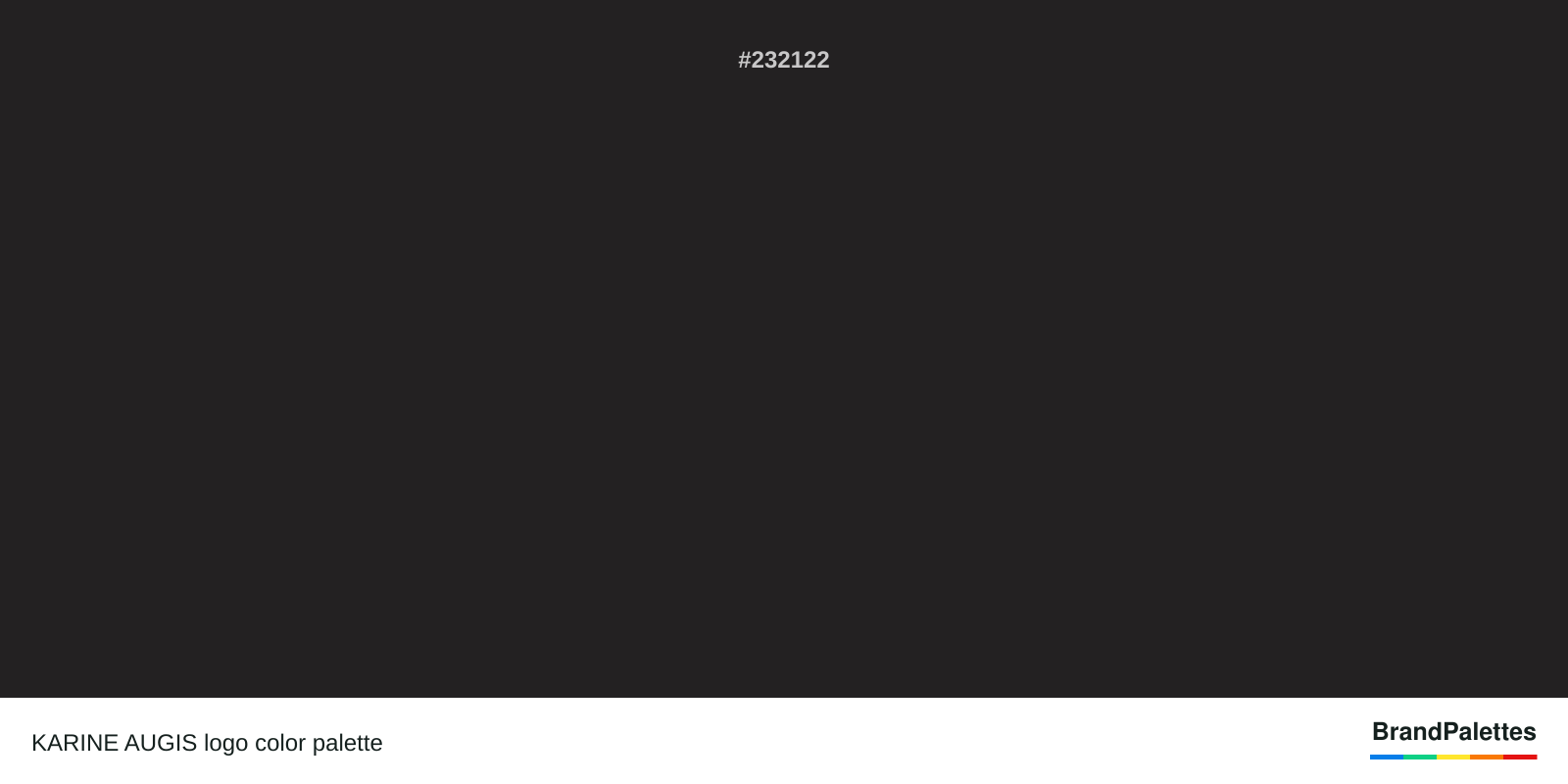 KARINE AUGIS color palette with Gunmetal Gray #232122