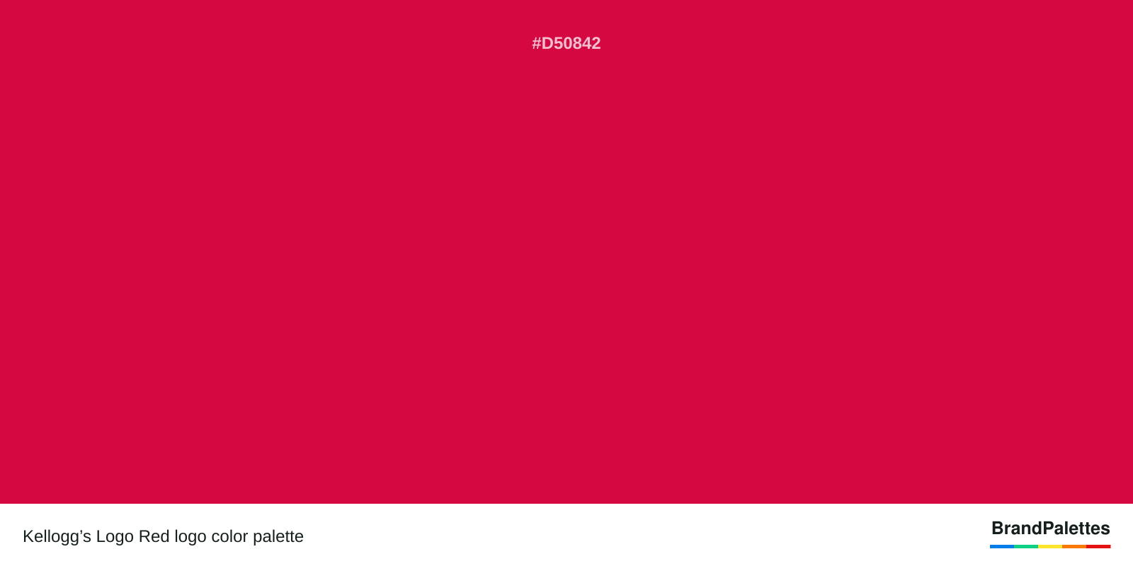 Kellogg’s Logo Red color palette with M&p’S Carmine #D50842