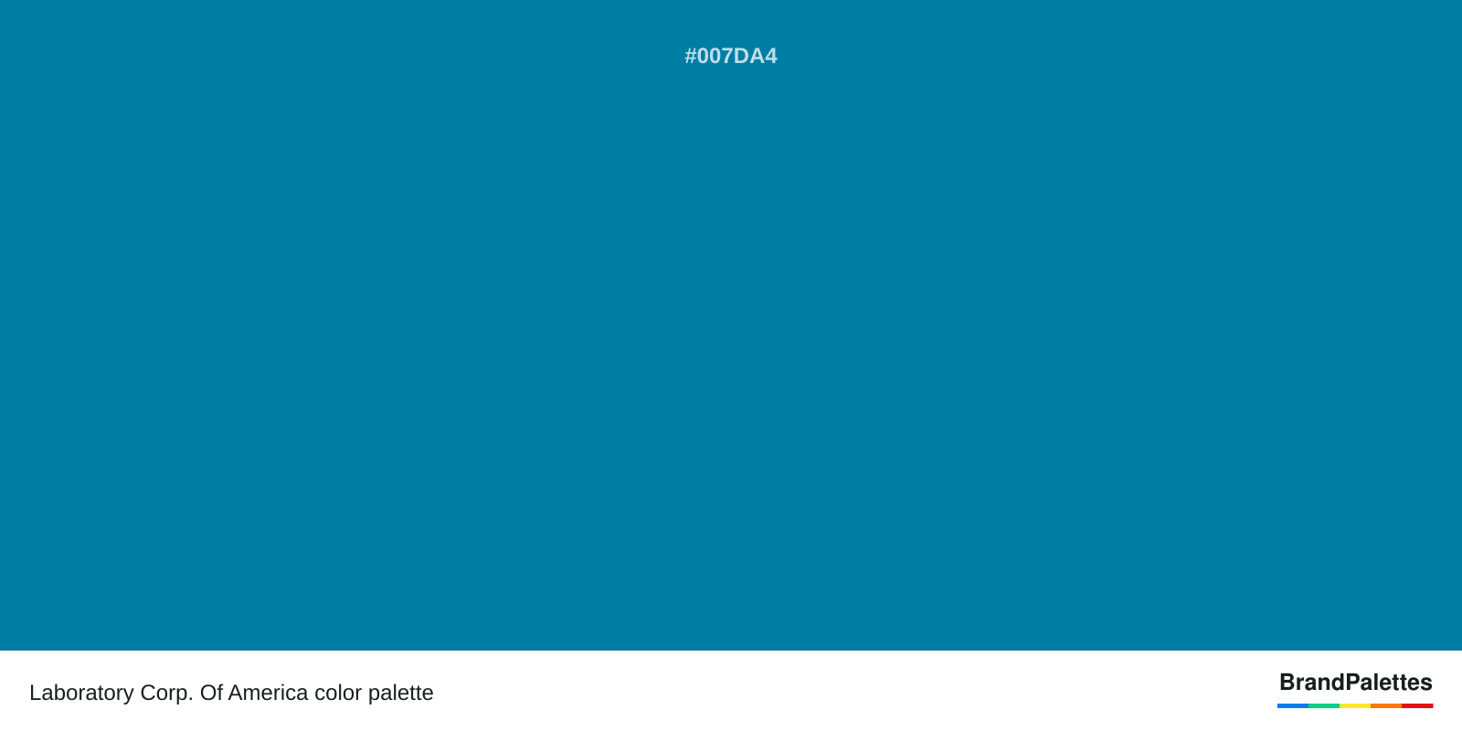 Laboratory Corp. Of America color palette with Cg Blue #007DA4